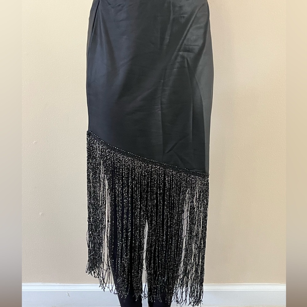 NWT - First Love - Faux Leather Metallic Fringe Skirt - Woman's Size Small - Picture 3 of 6